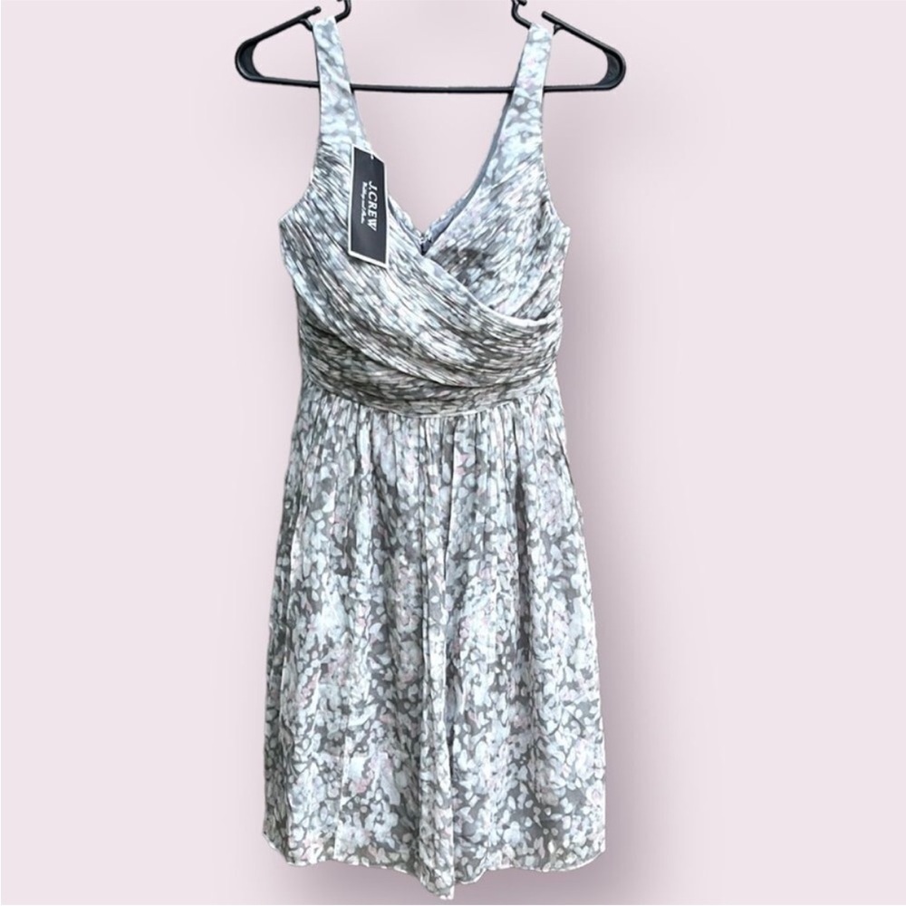 NWT J. Crew Heidi Silk Chiffon Dress Women’s Size 4 - Picture 1 of 10